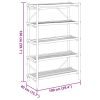 5-Layer Shelf 39.4"x15.7"x59.1" Bamboo