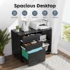 Sweetcrispy Filing Cabinet, 3-Drawer File Cabinet for Home Office, Mobile Lateral Filing Cabinet