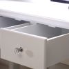 Vanity Table Set with Lighted Mirror, Makeup Dressing Table with 10 LED Lights, Touch Switch, 5 Drawers, Removable Organizer