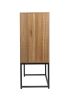 Natural rattan, Allen 2 Door high cabinet, rattan, Built-in adjustable shelf, Easy Assembly, Free Standing Cabinet for Living Room Bedroom