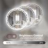 36" Round LED Bathroom Mirror ‚ÄìAdjustable Color Temperatures and Anti-Fog, Wall-Mounted Design