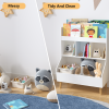 Toy Storage Organizer, Kids Bookshelf and Toy Storage with Legs, Multifunctional Storage Organizer, Children Bookcase for Kids Room, Living Room