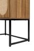 Natural rattan, Allen 2 Door high cabinet, rattan, Built-in adjustable shelf, Easy Assembly, Free Standing Cabinet for Living Room Bedroom