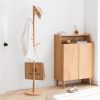 Versatile Adjustable Wooden Coat Rack/Hat Rack with Space-Saving Design, Ideal for Bedroom, Office, Hallway and Entrance