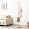 Versatile Adjustable Wooden Coat Rack/Hat Rack with Space-Saving Design, Ideal for Bedroom, Office, Hallway and Entrance