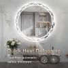 36" Round LED Bathroom Mirror ‚ÄìAdjustable Color Temperatures and Anti-Fog, Wall-Mounted Design