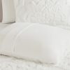 3 Piece Tufted Cotton Chenille Damask Duvet Cover Set