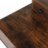Vanity Set with Touch Screen Lighted Mirror, Makeup Table with Cushioned Stool, 4 Drawers, Rustic Brown and Black