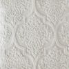 3 Piece Tufted Cotton Chenille Damask Duvet Cover Set