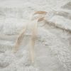 3 Piece Tufted Cotton Chenille Damask Duvet Cover Set