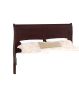 Louis Phillipe Brown Cherry Finish King Size Panel Sleigh Bed Solid Wood Wooden Bedroom Furniture