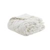 3 Piece Tufted Cotton Chenille Damask Duvet Cover Set