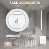 36" Round LED Bathroom Mirror ‚ÄìAdjustable Color Temperatures and Anti-Fog, Wall-Mounted Design