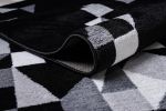 Jersey Area Rugs, Carpets For Livingroom, 7x10 Area Rugs ,3985 Black-Grey