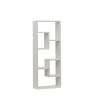 Bookshelf, Freestanding Wood Open Bookcase with 5 Cubes, with 2 keyhole hangers