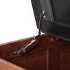 Farmhouse Coffee Table, Square Wood Table with Large Hidden Storage Compartment for Living Room