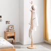 Versatile Adjustable Wooden Coat Rack/Hat Rack with Space-Saving Design, Ideal for Bedroom, Office, Hallway and Entrance