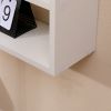 Bookshelf, Freestanding Wood Open Bookcase with 5 Cubes, with 2 keyhole hangers