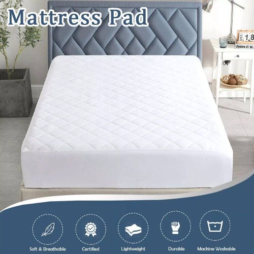 Mattress Pad Quilted Cooling Mattress Topper Cover Breathable Filled T F Q King Mattress Pad Quilted Cooling Mattress Topper Cover Breathable Filled T F Q King