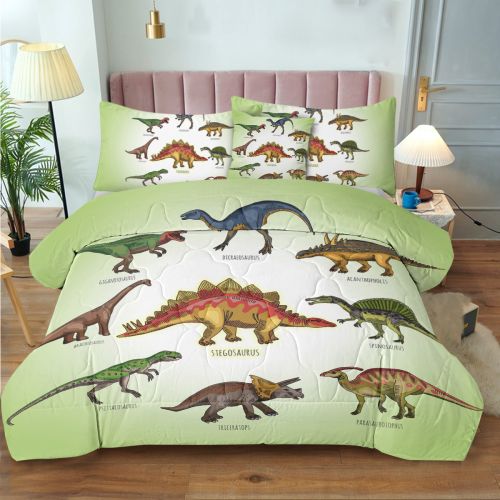 Self-produced Digital Blanket Three Piece Set ,with Cushion Cover,dinosaur Family American Small Size Self-produced Digital Blanket Three Piece Set ,with Cushion Cover,dinosaur Family American Small Size