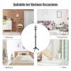 Entryway Adjustable Free Standing Wooden Coat Rack Brown